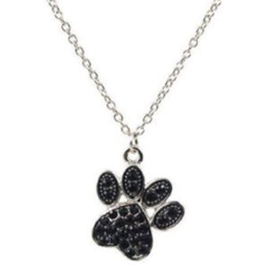 Necklace - PAWFect Black Rhinestone